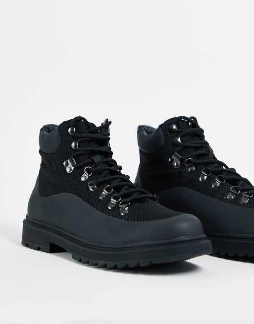 New Look Hiker Boots In Black Asos