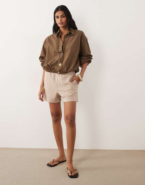 New Look – Hochwertige, weiche Shorts in Beige - view 1
