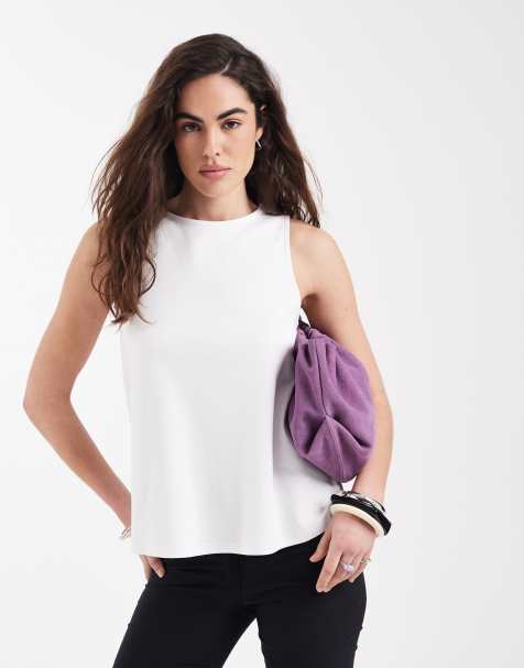 New Look – Hochwertiges Tanktop in Weiß - view 1