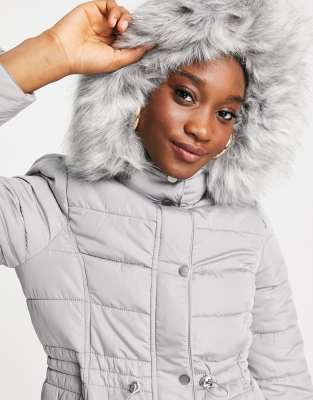 new look grey padded jacket