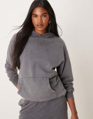 Acid Grey Stone Wash Hoodie main image 0