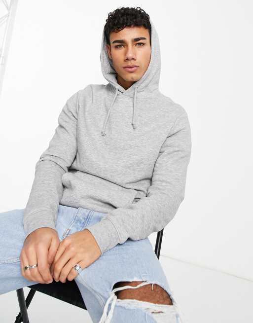 ASOS DESIGN hoodie in grey marl