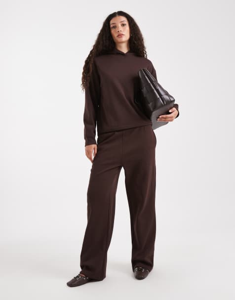 New Look hoodie & jogger set in brown - view 1