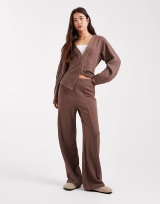 New Look - Hose in Braun mit Ziernaht vorne, Kombiteil-Brown