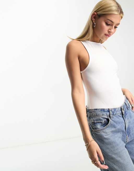 New Look - Hvid sømløs stram bodystocking