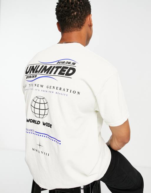 New Look - Hvid T-shirt med 'Unlimited'-logo
