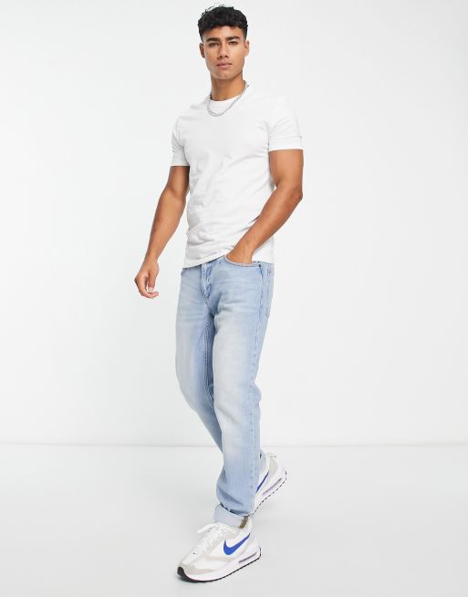 New Look - Hvid tætsiddende t-shirt