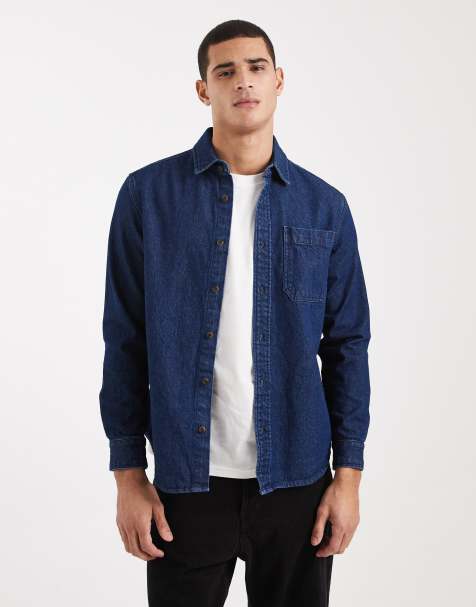 New Look – Indigoblå overshirt i denim - view 1