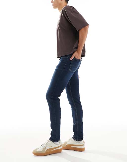 New Look – Indigoblå smala jeans, 3 av 5