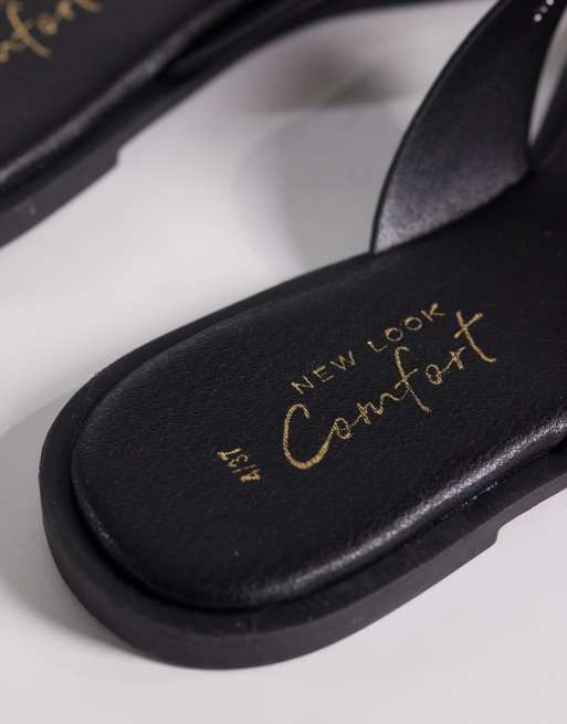 New Look - Infradito in pelle sintetica nere, 2 di 4
