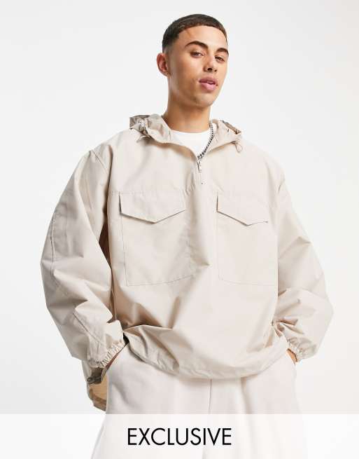 New Look - Jack zonder sluiting met utility-zakken in kiezelkleur