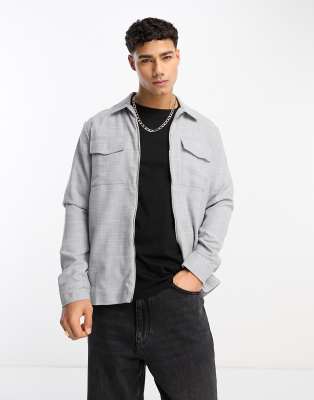 New Look Jacket In Gray Texture