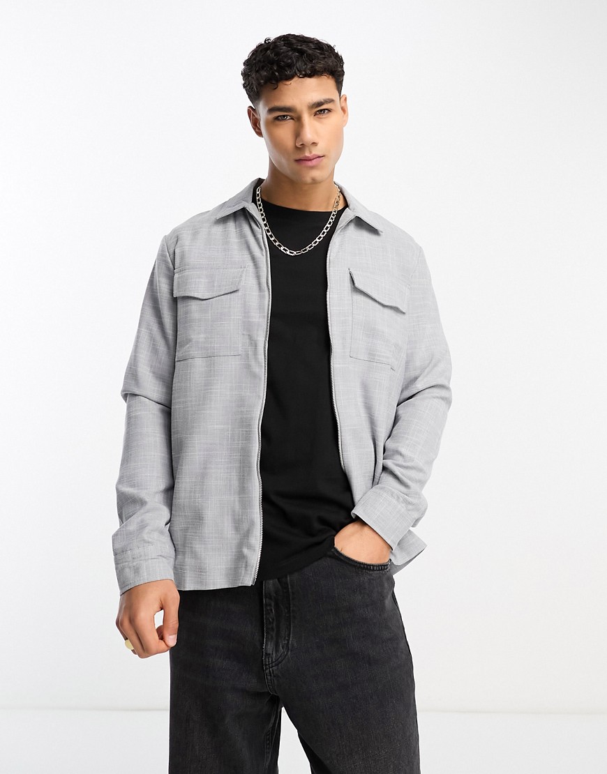 New Look jacket in gray texture