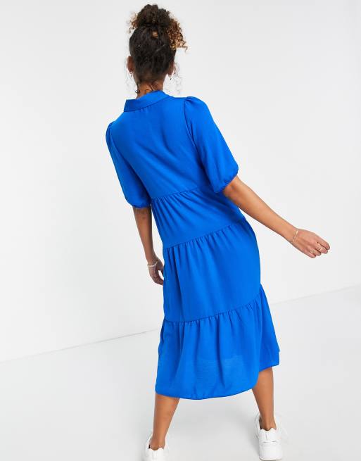 New Look – Jaskrawoniebieska warstwowa sukienka midi, 2 z 4