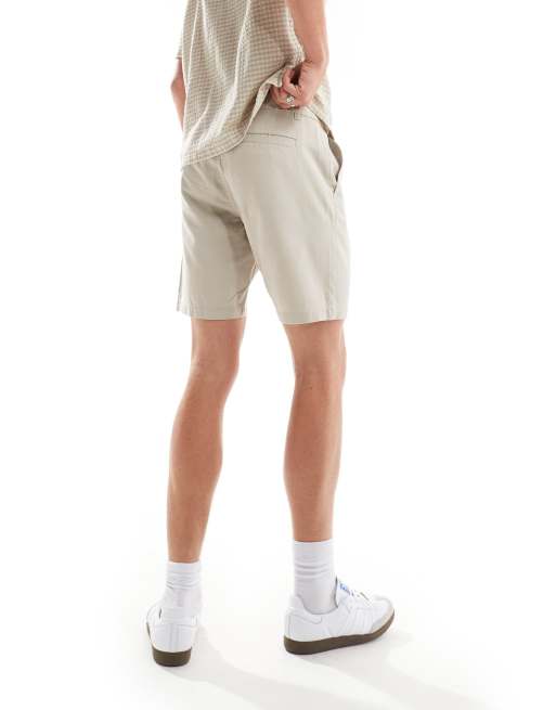New Look - Jasnobeżowe szorty chino