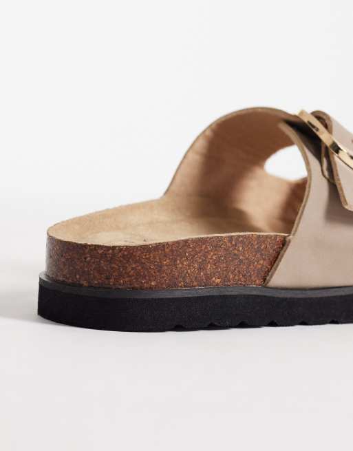 New Look – Jasnobrązowe sandały z dwiema klamrami, 4 z 4