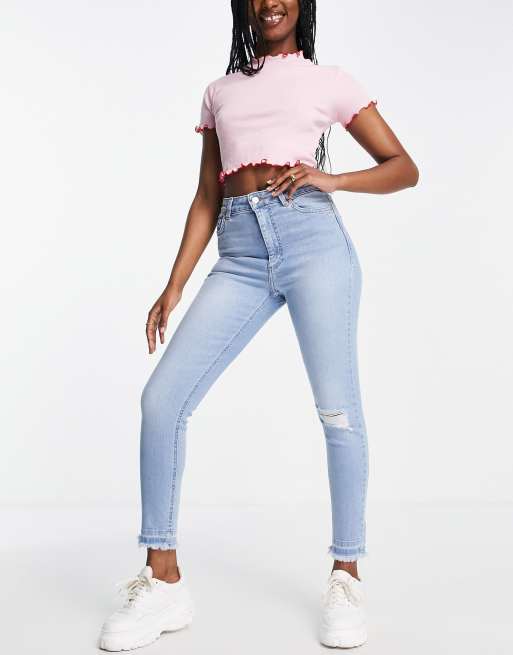 New Look – Jasnoniebieskie jeansy o obcisłym kroju