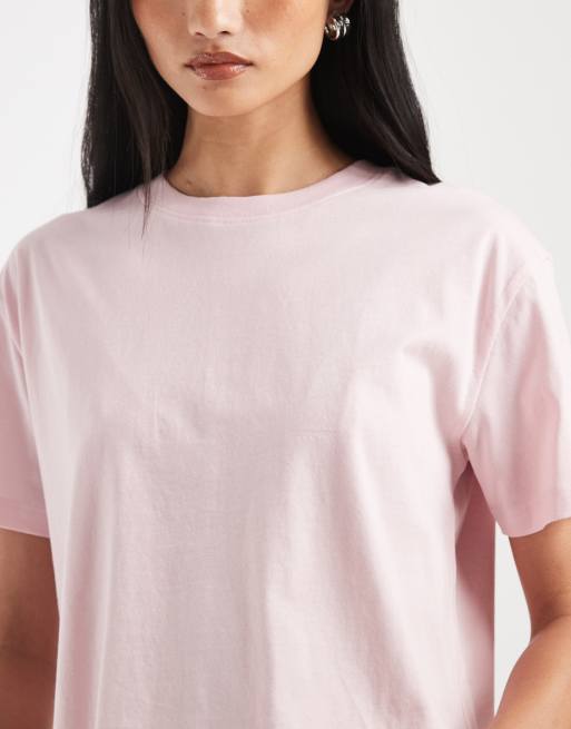 New Look – Jasnoróżowy T-shirt o pudełkowym kroju, 4 z 4