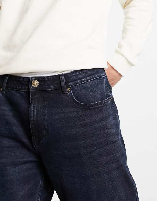 Jean Femme New Look Used And Abuse Taille 32 - Jambe 29, Délavé Bleu Foncé, Occasion Très Bon état