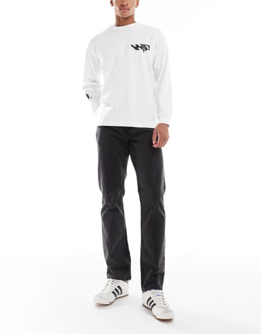 New Look - Jean droit - Noir délavé