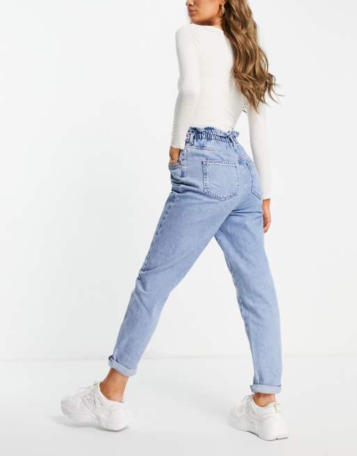 Jeans mom fit online taille haute