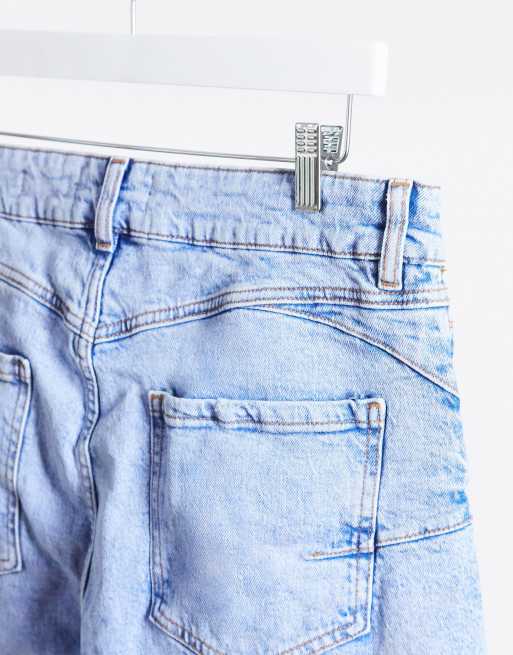 New Look - Jean mom soulignant la taille - Délavé clair, 3 de 4
