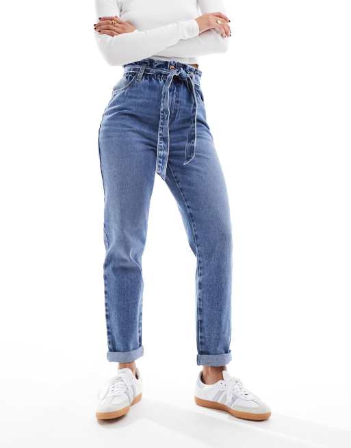 Jeans vita alta con cintura deals
