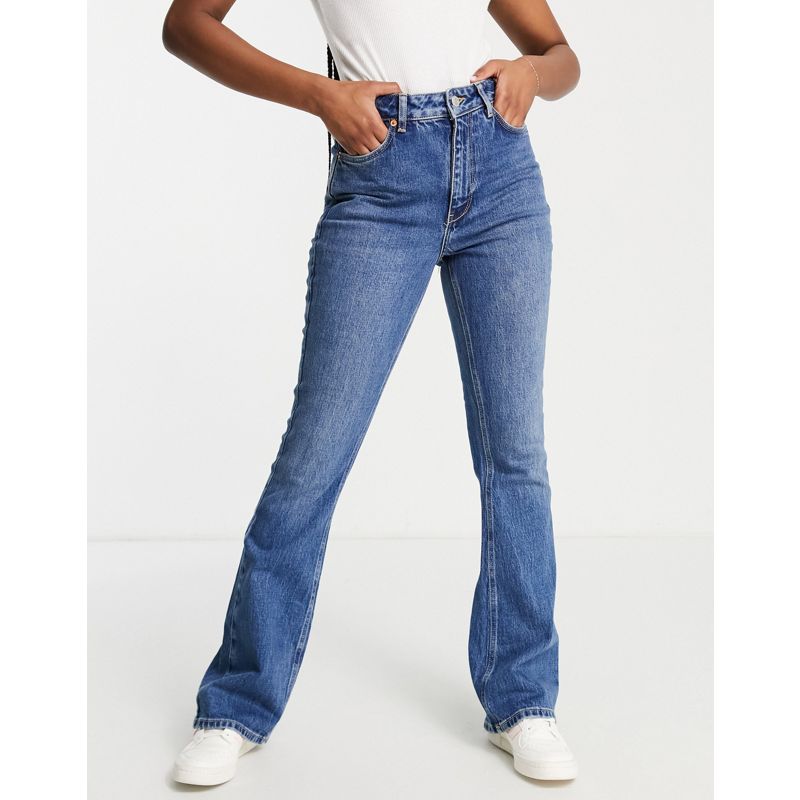 Jeans Donna New Look - Jeans a zampa anni '00 blu medio