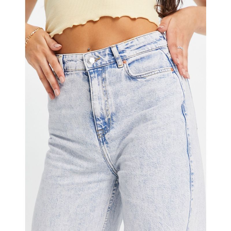 pfP5h Jeans con fondo ampio New Look - Jeans con fondo ampio lavaggio candeggiato, colore azzurro