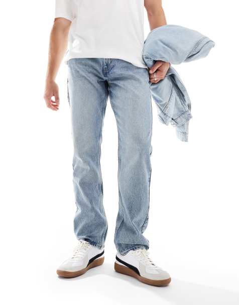 New Look - Jeans met rechte pasvorm in lichtblauw - view 1