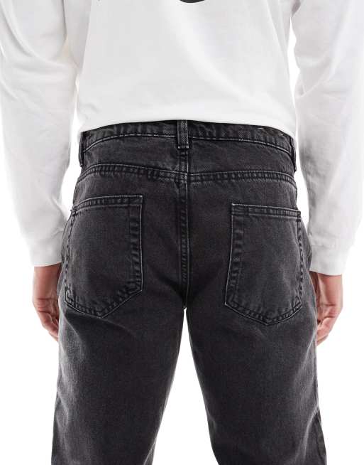 New Look - Jeans met rechte pasvorm in zwart met wassing, 4 van 5