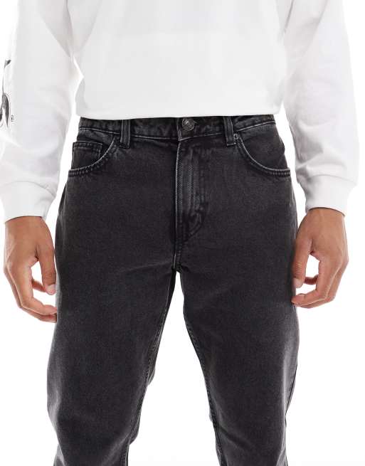 New Look - Jeans met rechte pasvorm in zwart met wassing, 5 van 5