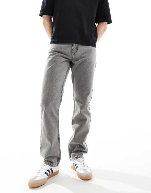 New Look - Jeans met rechte pijpen in lichtgrijs