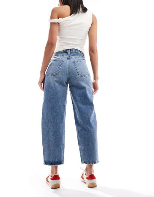 New Look -Jeans met ronde pijpen in middenblauw, 2 van 5