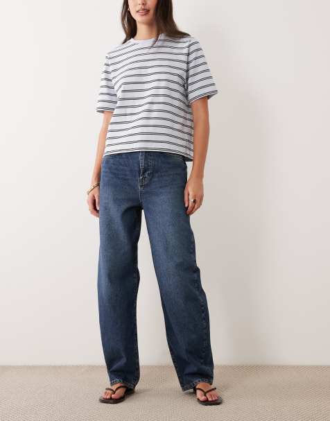 New Look - Jeans met toelopende ballonpijpen in marineblauw - view 1
