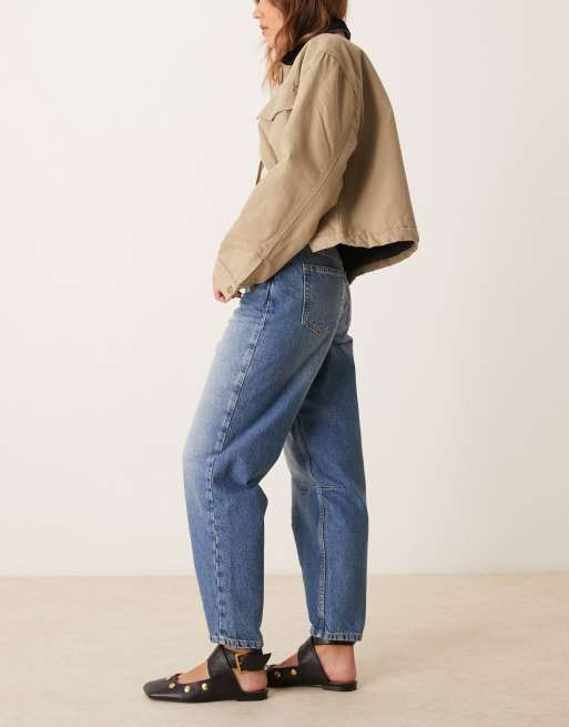 New Look - Jeans met toelopende pijpen in blauw, 3 van 5