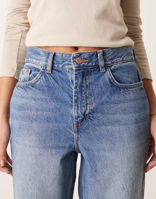 New Look - Jeans met toelopende pijpen in blauw, 4 van 5