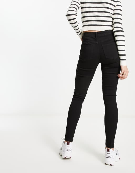 New Look – Jeans mit engem Schnitt und Zierrissen in Schwarz, 2 von 5