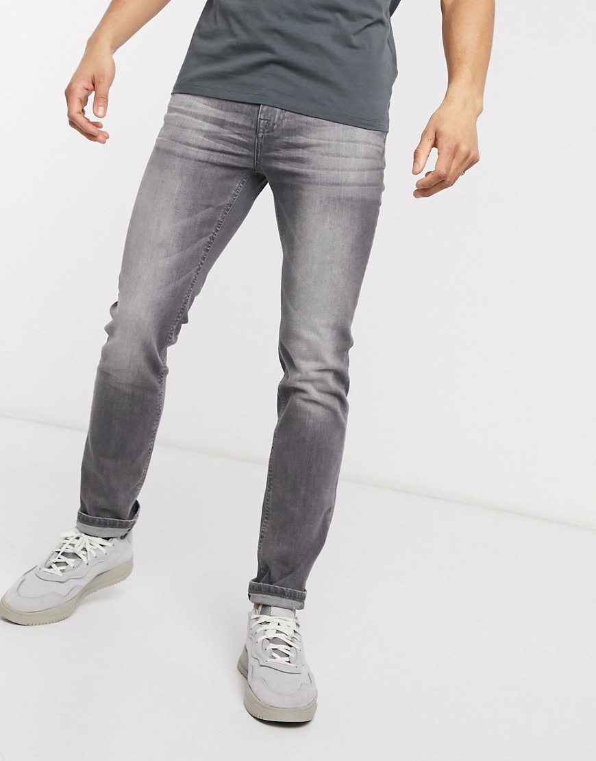 New Look - Jeans slim grigi-Grigio