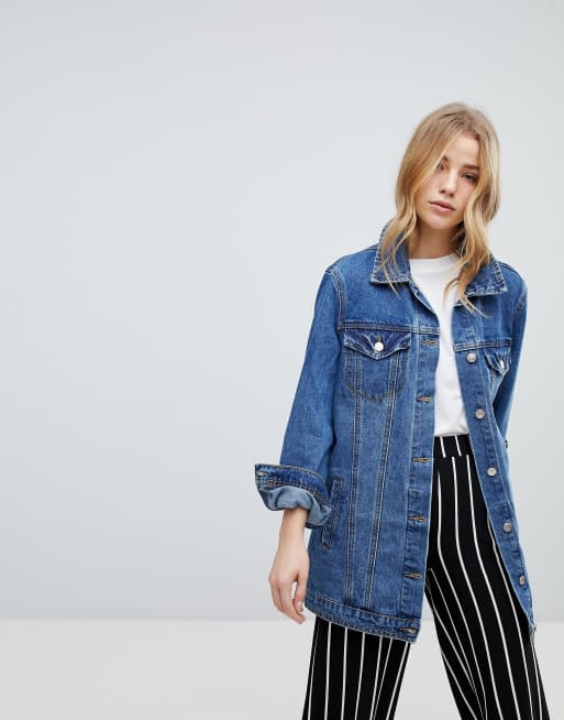 New Look – Jeansjacka i longline-modell