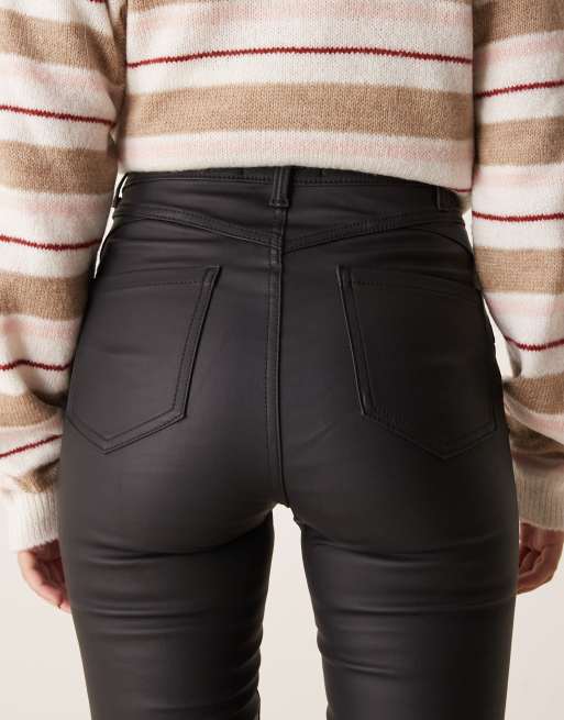 New Look – Jenna – Czarne powlekane jeansy modelujące o obcisłym kroju, 5 z 5