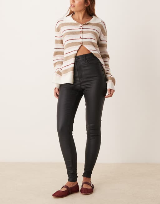 New look coated jeans best sale