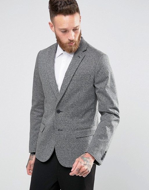 New Look | New Look Jersey Blazer In Mid Gray