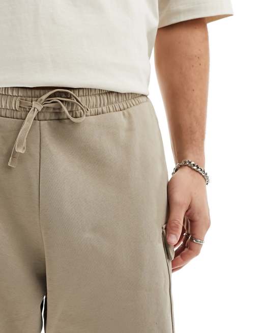 New Look - Jersey cargoshort in stone, 2 van 5