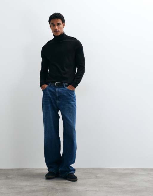 New Look - jersey de punto con cuello vuelto negro, 4 de 5
