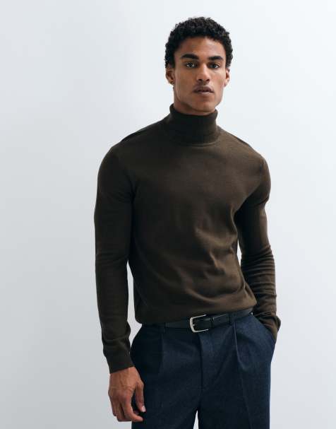 New Look - jersey de punto con cuello vuelto negro - view 1