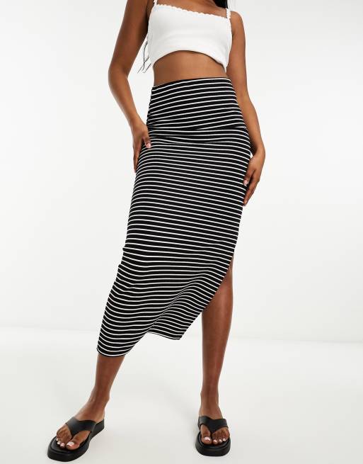 Striped jersey outlet skirt