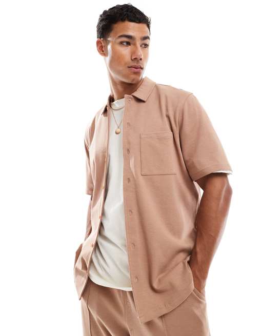 New Look jersey shirt in brown (part of a set) 