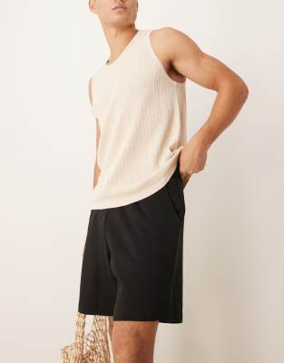  New look jersey short in black