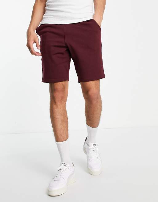 New Look jersey short in burgundy ASOS